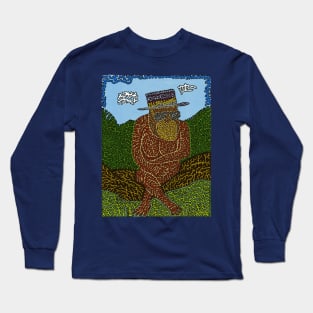 Cool Chimp on a Log Long Sleeve T-Shirt